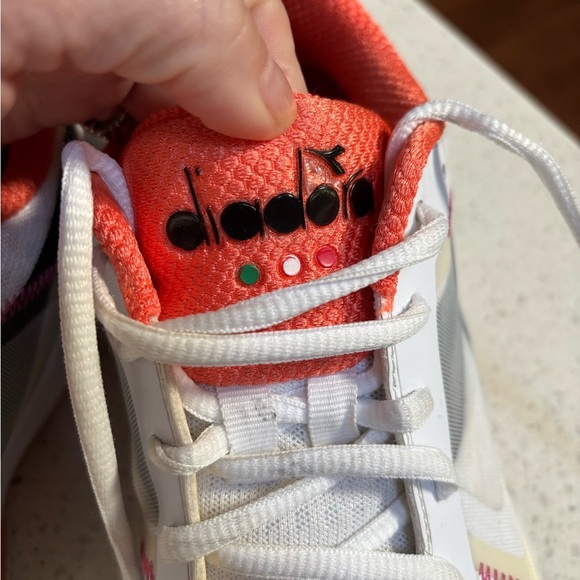 Diadora  White and Pink pickleball Shoes - Picture 7 of 8